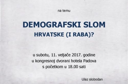 Tribina – demografski slom Hrvatske (i Raba)