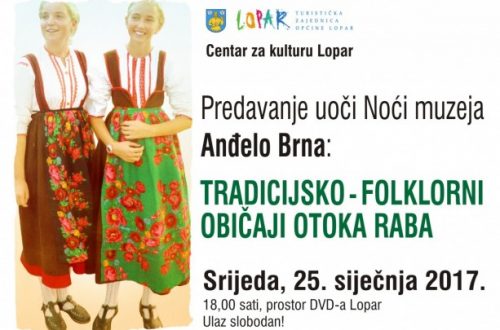 Predavanje uoči Noći muzeja – Tradicijsko-folklorni običaji otoka Raba