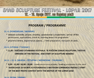 6. Festival skulpture u pijesku i foto-natječaj na temu loparskog pijeska