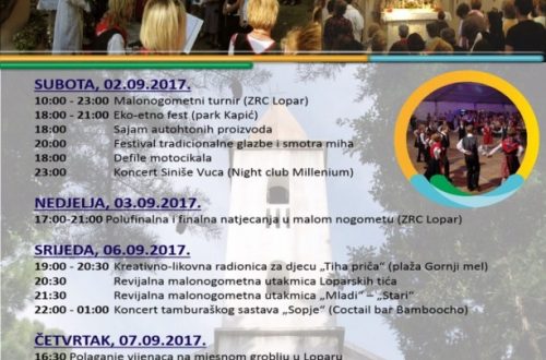Program obilježavanja blagdana Male Gospe i Dana općine Lopar